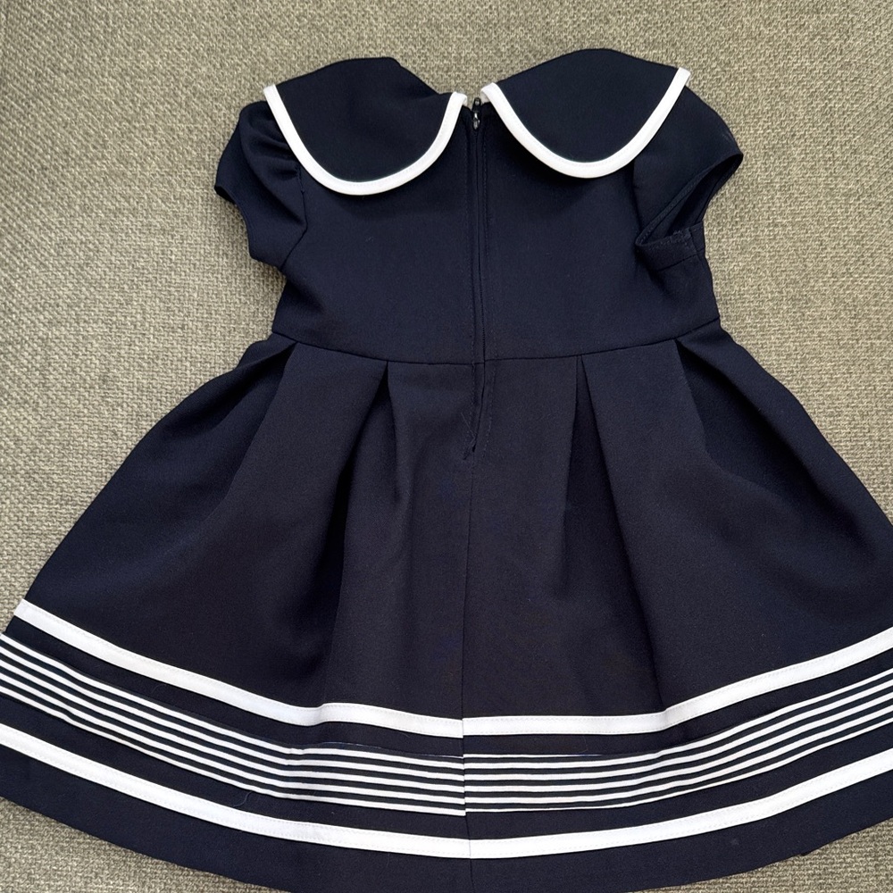 Navy Blue and White Girl’s Dress - Picture 6 of 6